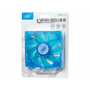 Cooler carcasa DEEPCOOL 120X120X25mm, Albastru, 4 leduri